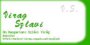 virag szlavi business card